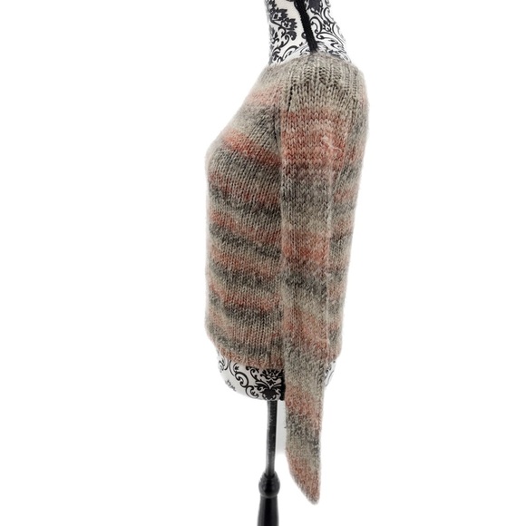 The Limited Striped Gray, Tan and Pink Fuzzy Sweater - Picture 5 of 8